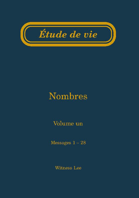 Nombres, vol. 1 (1 - 28) – Étude de vie