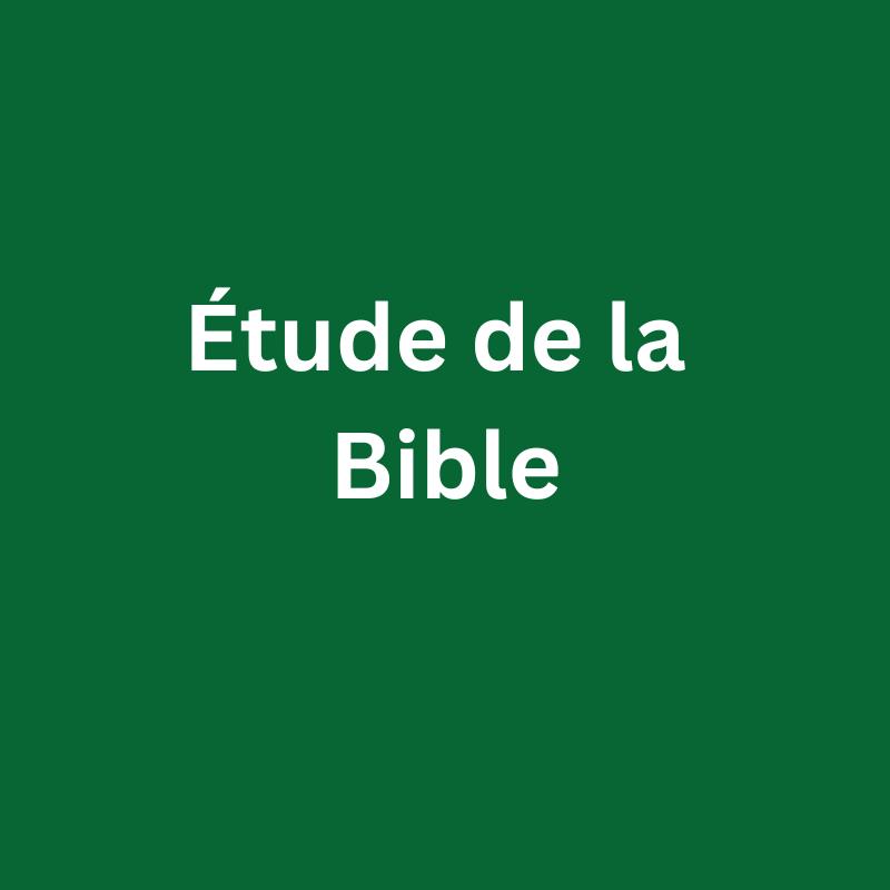 Étude de la Bible