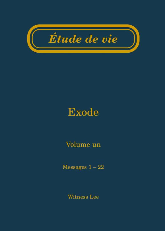 Exode, vol. 1 (1-22) – Étude de vie