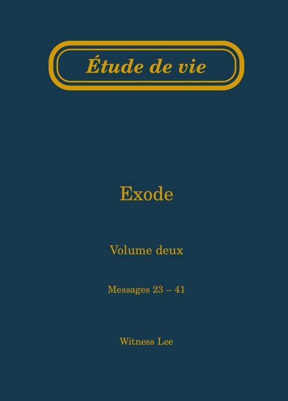 Exode, vol. 2 (23-41) – Étude de vie