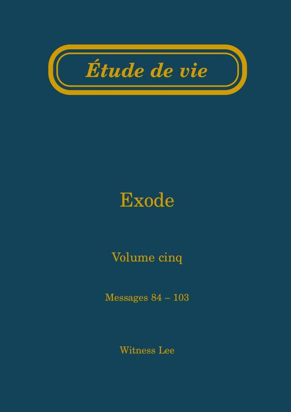 Exode, vol. 5 (84-103) – Étude de vie