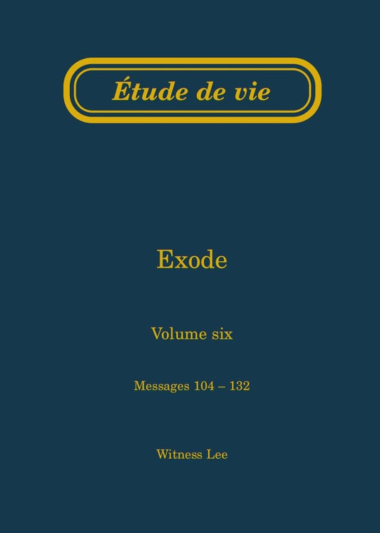 Exode, vol. 6 (104-132) – Étude de vie