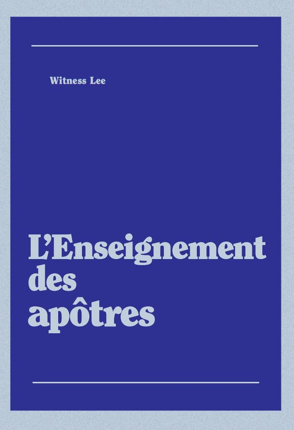 Enseignement des apôtres, L'