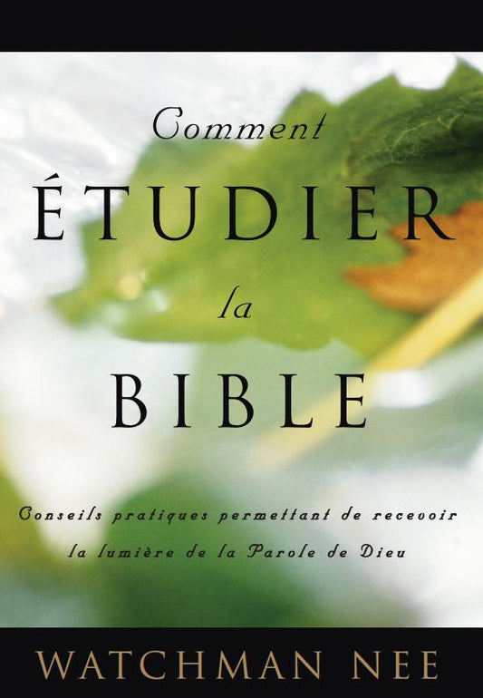 Comment étudier la Bible