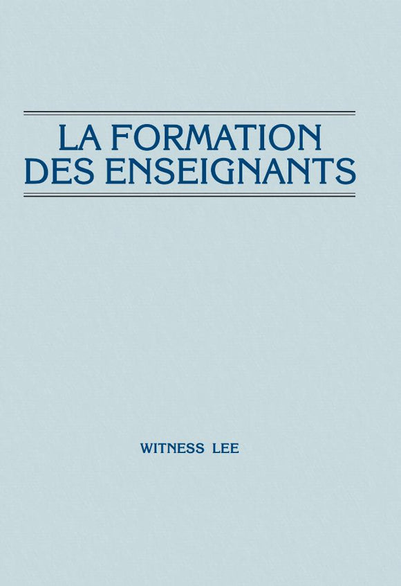 Formation des enseignants, La